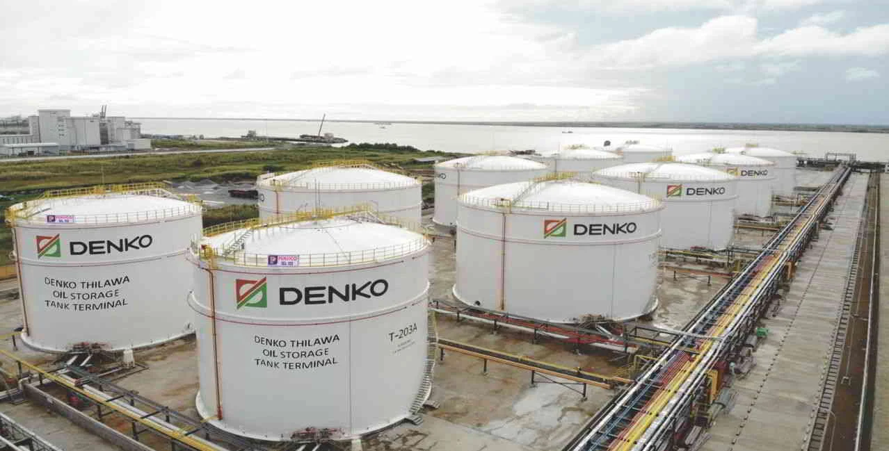 Bồn chứa nhiên liệu tại kho xăng dầu Denko Thilawa