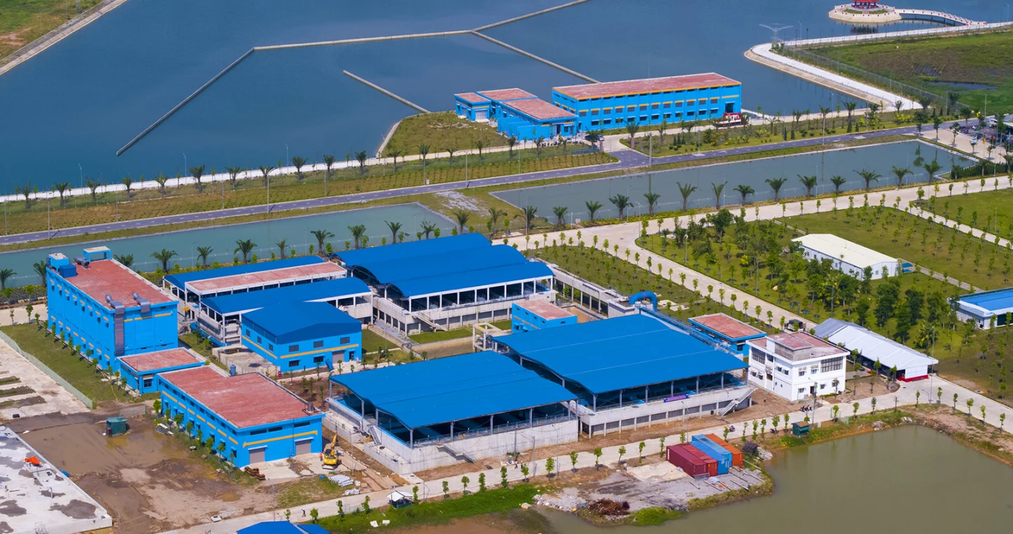 Toàn cảnh nhà máy nước mặt sông Đuống