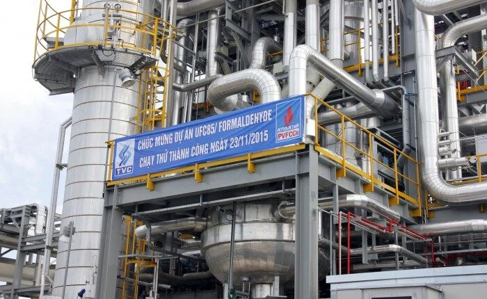 Illustration of the PVFCCo UFC85/formaldehyde plant project at Phu My
